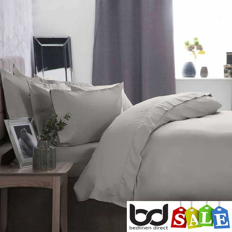 Fabulous Bedding Collection Grey Solid 1000TC Egyptian Cotton All UK Size 