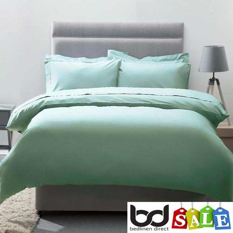 200 Thread Count Egyptian Cotton Bed Linen in Thyme Green All Sizes 