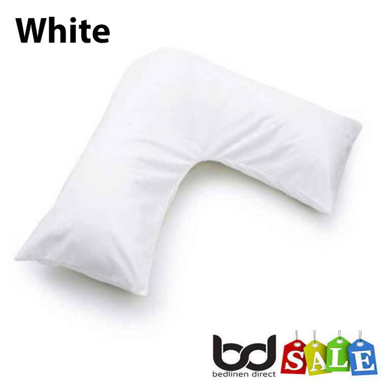 V shaped pillowcase Orthopaedic Maternity Pillow Walnut Whip Side Popper Opening 
