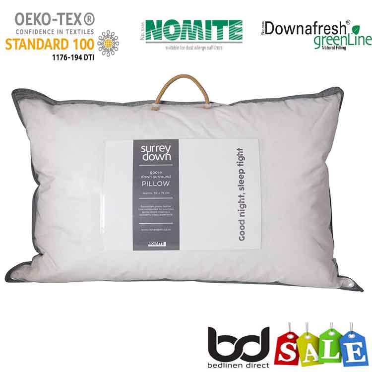 Surreydown White Goose Down Surround Pillows